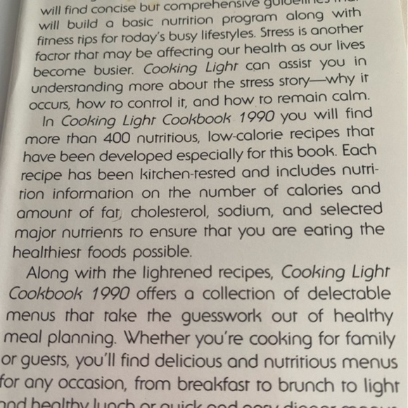 Vintage 90s Cooking Light Hard Cover Cookbook EUC - Picture 5 of 14